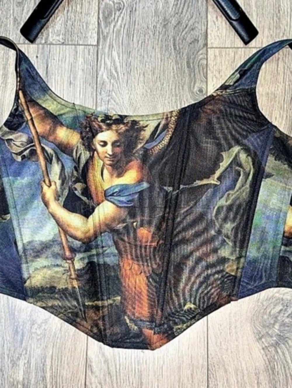 Killstar Crypt Garden Corset Abstract Corset in Black & Green Size Large NWT